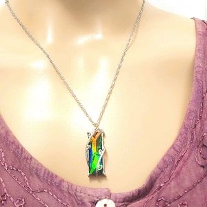 247N305 NNT Weilydf Green Pendant Necklace Unisex